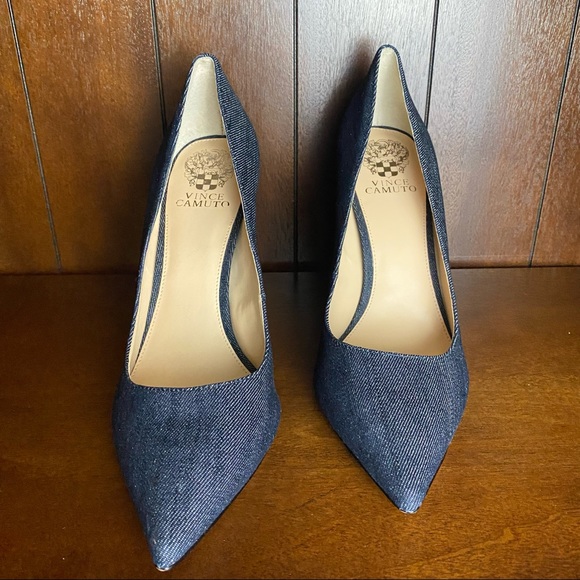 New Vince Camuto Stiletto Pump in Denim Size 10M Blue - Picture 2 of 8